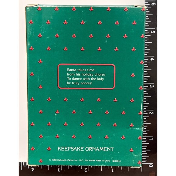 1988 HALLMARK KEEPSAKE ORNAMENT QX401-1 SHALL WE DANCE SANTA COLLECTORS SERIES - Picture 2 of 5